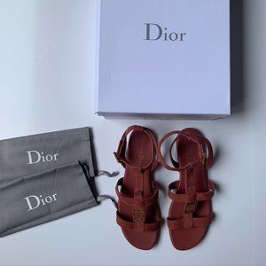 Christian Dior Double D Sandal Pink suede 39.5